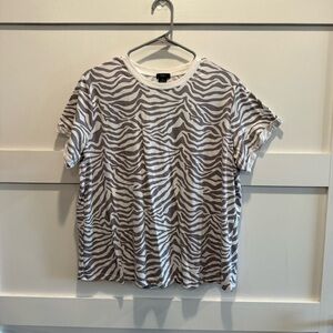 Zebra Print Rue+ Brand T-Shirt